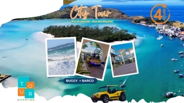 Ilha do Japonês + Rua dos Biquinis - CITY TOUR BUGGY + BARCO EM CABO FRIO